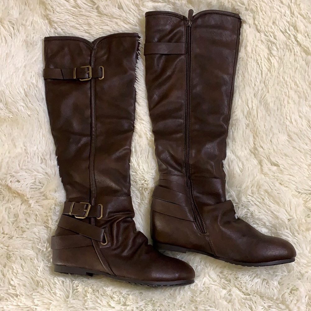 NEW Dark Brown sz 7 tall boots